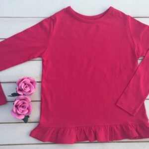 REMERA M/L FUCCIA CON VOLADOS BBY