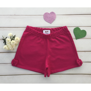 SHORT FUCSIA CON MOÑO