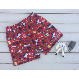 SHORT ROJO CON ESTAMPA