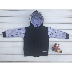 CAMPERA NEGRA CON OSOS