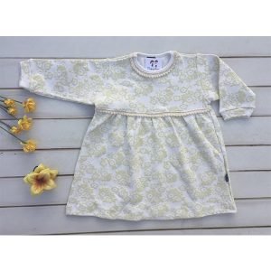 VESTIDO ENGOMADO AMARILLO PASTEL