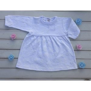 VESTIDO ENGOMADO BLANCO