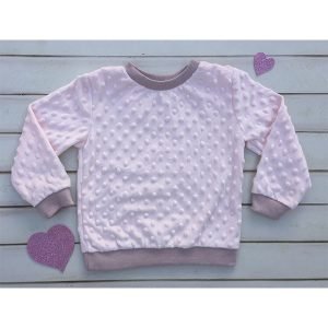 BUZO PELUCHE CON RELIEVE ROSA - Imagen 1
