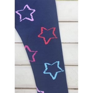CALZA AZUL MARINO CON ESTRELLAS DE COLORES - Imagen 2