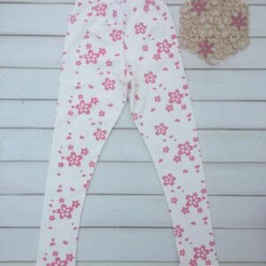 CALZA CRUDO CON FLORES ROJAS NTS GRLS - Imagen 1