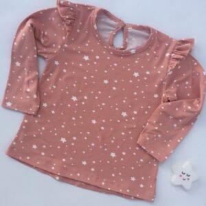 REMERA M/L ROSA CON ESTRELLAS