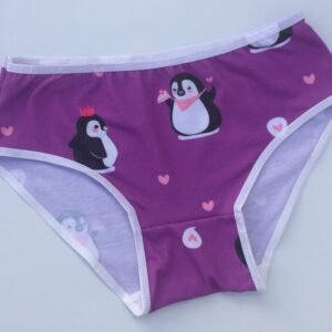 BOMBACHA VIOLETA CON PINGÜINOS