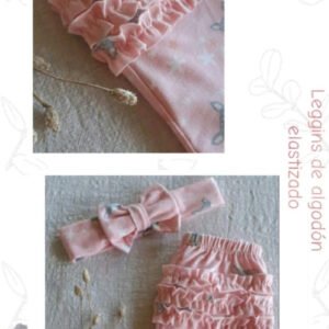 CALZA ROSA CON BAMBIS Y VOLADOS EN PARTE POSTERIOR PRÑTS - Imagen 1