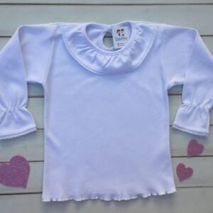 BLUSA ROCOCO CON PUNTILLAS EN PUÑOS Y CUELLO G CLM