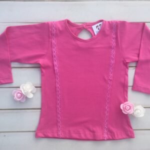 CAMISETA FUCCIA CON PUNTILLA GC