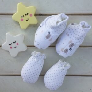 MANOPLAS Y ESCARPINES BEIGES - Imagen 1