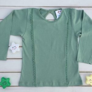 CAMISETA VERDE CON PUNTILLAS GC - Imagen 1